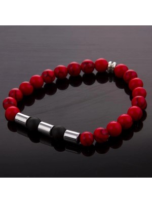 Mercan-Onix Doğaltaş Bileklik Nemere