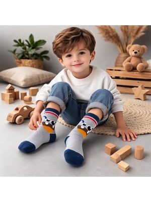 Gigi Giyim Gülen Emoji Baskılı Erkek Çocuk Soket Çorap