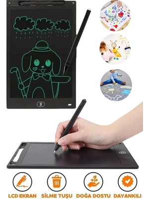 Privo LCD Ekranlı Dijital Çizim Tableti Kalemli Çocuk Yazı Tahtası Grafik Resim Çizme Tablet