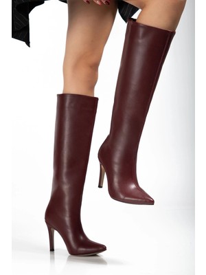SYT-2004 Bordo Günlük Bayan Çizme