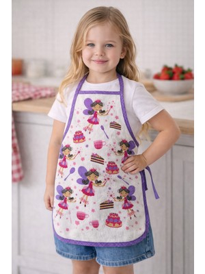 Lief Home 3-5 Yaş Çocuk Mutfak Önlüğü 35X50 cm – Su Geçirmez, Leke Tutmaz, Pamuk Polyester Karışımlı