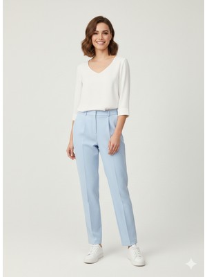 Ekol Gizli Düğmeli Dar Paça Pantolon 1186