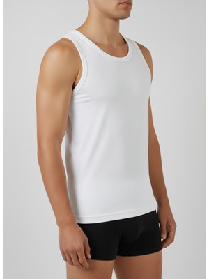 Balkonda Erkek Atlet Pamuklu Iç Çamaşır 3'lü Paket Slim Fit Rahat - Berrak