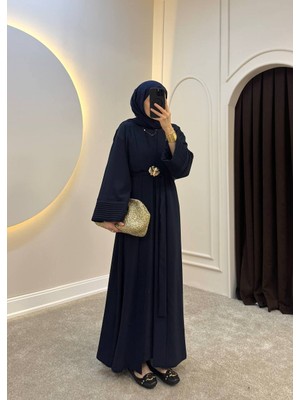 Molly Nelly Kadın Jile Elbiseli Tokalı Abaya Takım