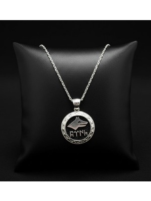 Göktürk Devleti Bayrağı Gümüş Kolye