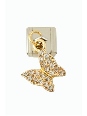 Kelebek Sallatılı Çelik Charm Nemere