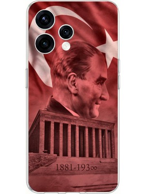 TechTree Oppo  Reno 15 - Reno 15F Uyumlu Atatürk Portresi ve Anıtkabir Baskılı Silikon Kılıf