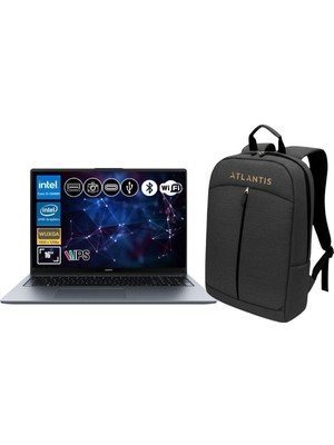 Huawei Matebook D16 2024 I5-12450H 16GB Ram 256GB SSD Freedos 15.6" Notebook+ Çanta MCLF-W5651 Atl4