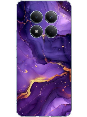 TechTree Redmi Note 15 Pro Plus Uyumlu Ametist Taşı Mor Mermer Baskılı Silikon Kılıf