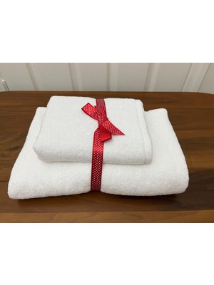 Banyodünyam %100 Pamuklu Kalın Dokulu  2'li Banyo Havlu Seti (Büyük Banyo Havlusu ve Baş/yüz  Havlusu)