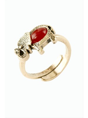 Fil Doğaltaşlı Otantik Yüzük Nemere