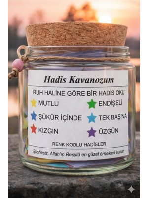 Animory Hadis Kavanozu – Günlük Hadis Kartları – Manevi Hediye – 108 Ayet - 6 Ruh Hali