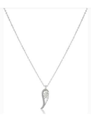 Çelik Silver Kanat Kolye 45 cm