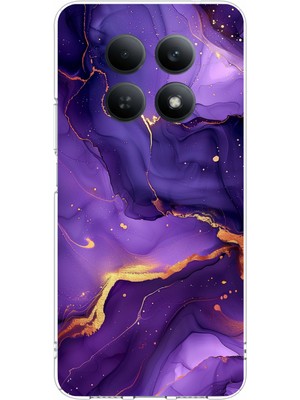 TechTree Redmi Note 15 4g Uyumlu Ametist Taşı Mor Mermer Baskılı Silikon Kılıf