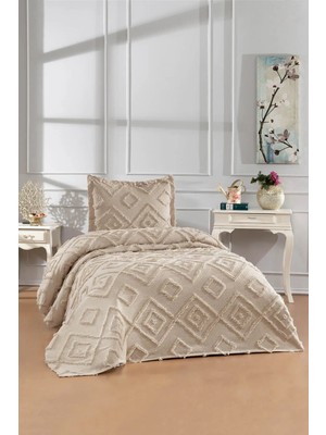 Danteel Home Olive 2 Parça Tek Kişilik Pike Takımı Bej