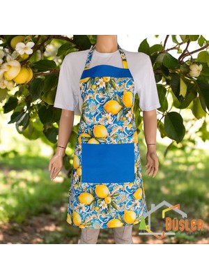 Düşler Ev Tekstili 3D Boyutlu Desenli Ayarlanabilir Duck Kumaş Su ve Leke Itici Özelliği Bulunan Cepli Şef Mutfak Önlüğü