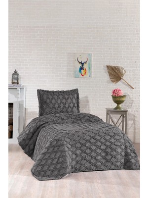 Danteel Home Vanessa 2 Parça Tek Kişilik Pike Takımı Antrasit