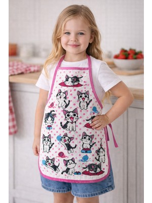 Lief Home 3-5 Yaş Çocuk Mutfak Önlüğü 35X50 cm – Su Geçirmez, Leke Tutmaz, Pamuk Polyester Karışımlı