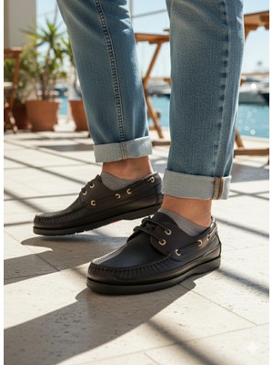 Belirtilmemiş Çikolata Kokulu Ortopedik Tabanı Dikişli Deri Bağcık Deri Astar Günlük Loafer Ayakkabı