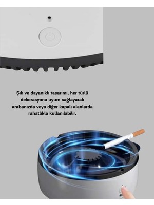 Teknodayım Teknolojik Sigara Dumanı ve Koku Giderici Hava Temizleyici Küllük – 2 Katmanlı Filtreli Seri 2