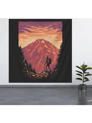 Alamodecor Tırmanış Model Duvar Örtüsü (100X100, 140X140) / Duvar Halısı