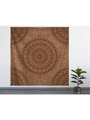 Alamodecor Mandala Model Duvar Örtüsü (100X100, 140X140) / Duvar Halısı