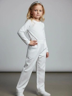 Zekids Kız Çocuk Yumuşak Dokulu Yüksek Bel Pantolon