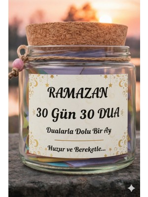 Animory Ramazan Dua Kavanozu – 30 Gün 30 Dua - Günlük Dua Kartları – Manevi Hediye – Ramazan Özel
