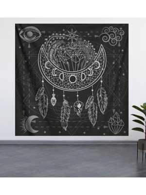 Alamodecor Ay Dream Catcher Duvar Örtüsü (100X100, 140X140) / Duvar Halısı