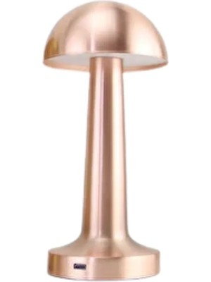 Teknodayım Modern Bronz Masa Lambası 3 Renk LED Dokunmatik Şarjlı Model