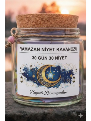 Animory Ramazan Niyet Kavanozu – 30 Gün 30 Niyet - Günlük Niyet Kartları – Manevi Hediye – Ramazan Özel