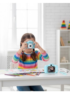 Mavi Hd Taşınabilir Mini Kamera Video Kayıt ve Fotoğraf Çekim Özellikli