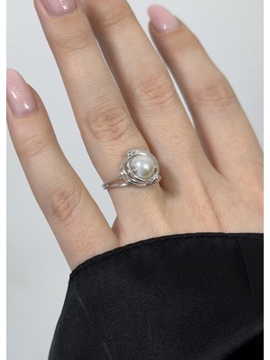 KİLİGİSTANBUL Incili Vintage Dolama Yüzük (Bedeni Ayarlanabilir)