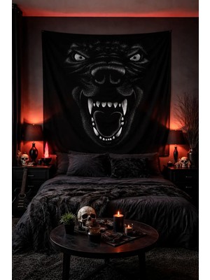 Alamodecor Vahşi Hayvan Duvar Örtüsü (100X100, 140X140) / Duvar Halısı