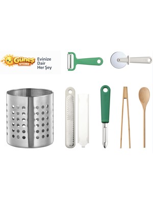 IKEA Mega Mutfak Yardımcıları Seti — Organizer + Kesme + Soyma + Servis 7’li