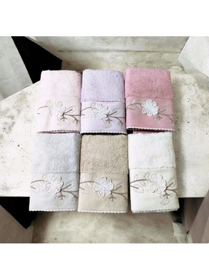 Nurpak YASEMIN%100 Pamuklu 3 D Nakışlı 30X50 cm Mutfak Havlusu