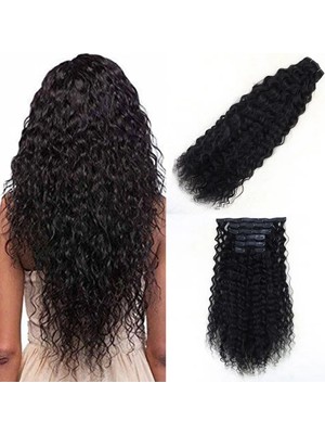 Indispensablely Yoğun Dalgalı 7 Parça Görünmez Yarım Ay Set Gerçek / 70CM