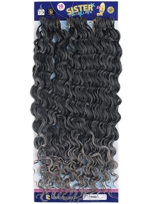 Indispensablely Afro Dalgası / Siyah Gri Ombreli T1B/GREY