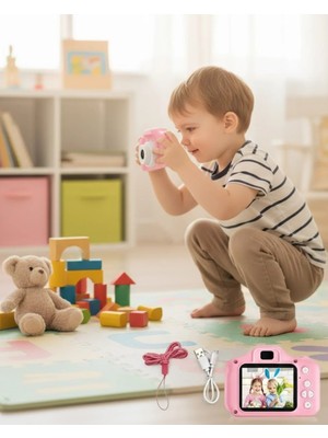 Taşınabilir Hd Dijital Kamera Video Kayıt Fotoğraf Çekim USB Bağlantılı Şarjlı