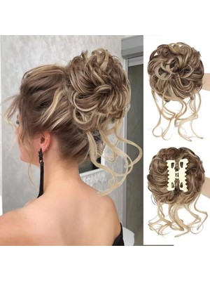 Indispensablely Tokalı Kuyruklu Dağınık Topuz / Kahverengi Balköpüğü Röfleli