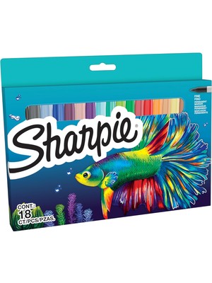 Sharpie Fine Permanent Markör 18li Kutu- Balık