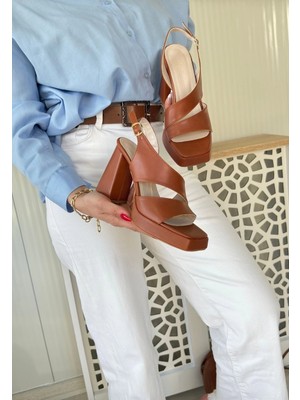 Indispensablely Cica Taba Cilt Topuklu Ayakkabı