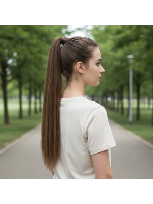 Indispensablely Bağlamalı Düz At Kuyruğu / Kumral