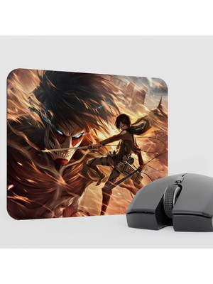 mousepad bastir Attack On Titan Anime Mousepad V2 - 22X18 Gaming Mouse Pad Fare Altlığı