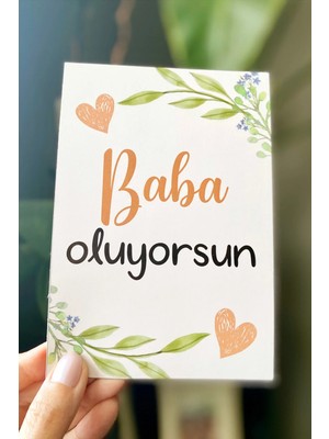 Pankart Evi Baba Oluyorsun Müjde Anı Kartı - Hamile Anı Kartı