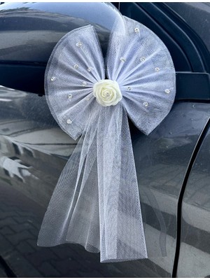 Bonicce 10 Adet Çiçekli Pırıltılı Düğün Arabası Süsü Gelin Arabası Konvoy Süsü Bohça Süsü Çeyiz Süsü