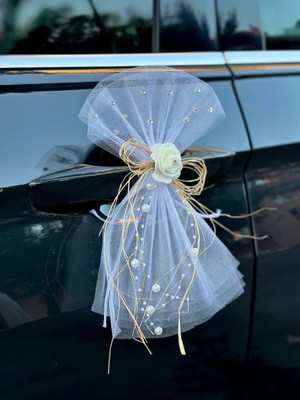 Bonicce 7 Adet Pırıltılı Düğün Arabası Süsü Gelin Arabası Konvoy Süsü Bohça Süsü Çeyiz Süsü