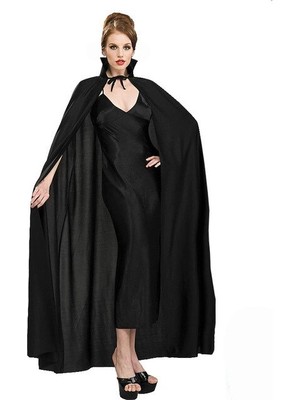 Luz&Pos Siyah Yakalı Yetişkin Pelerin