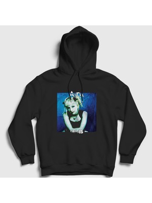 Presmono Unisex Siyah Debris Ayria Kapüşonlu Sweatshirt