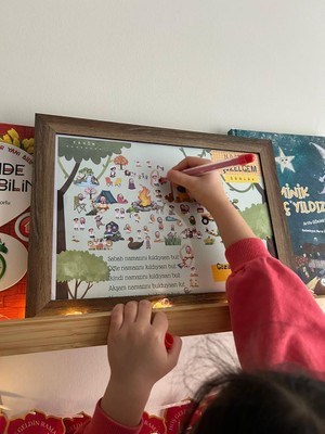 Birşebnem Oyun Çerçeveli Namaz Çizelgesi (1 Çerçeve + 10 Çizelge)